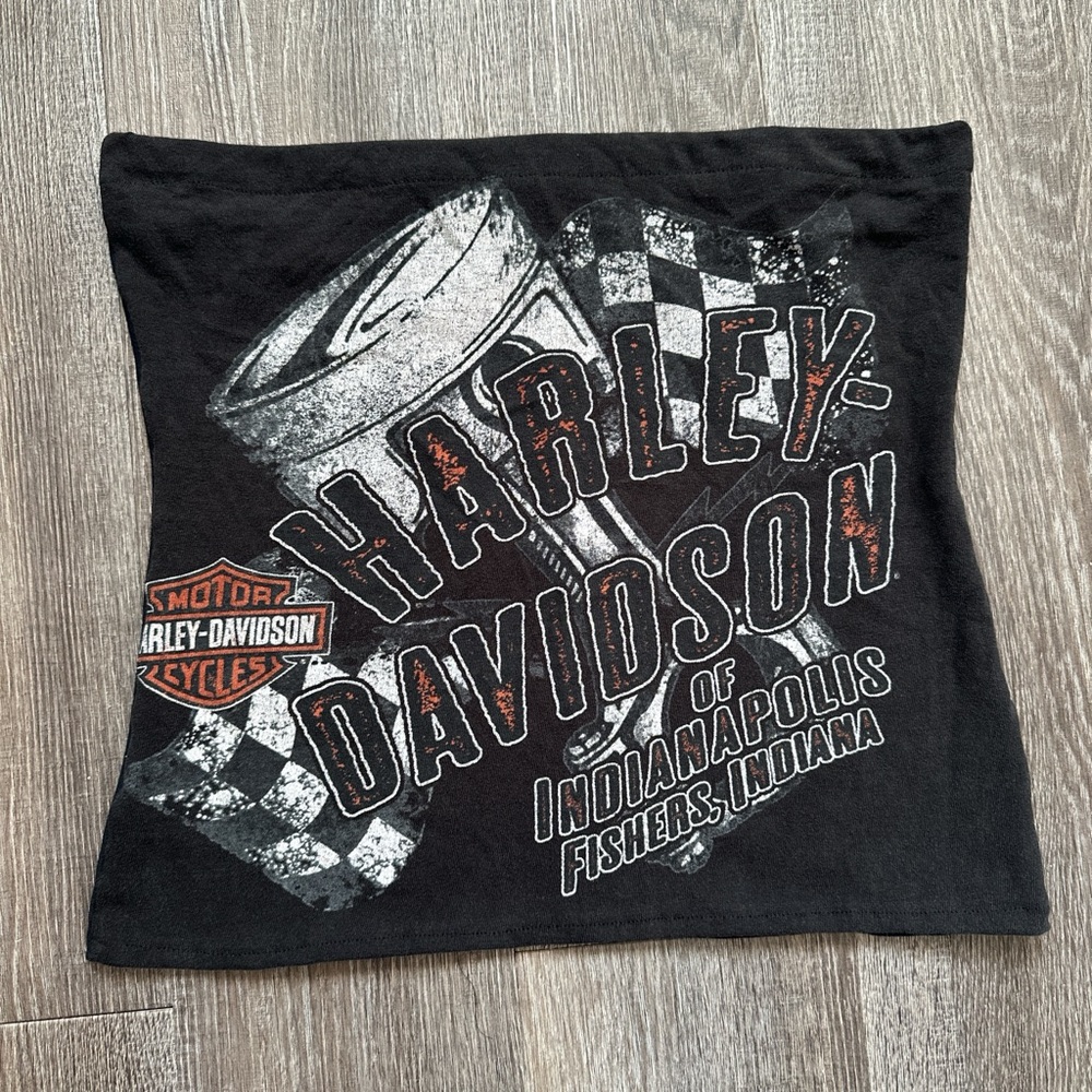 Upcycled Y2K Harley Davidson Tube top